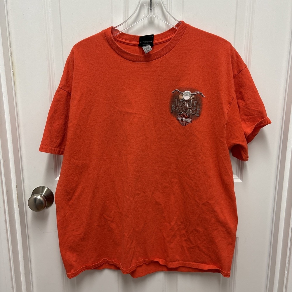 Harley Davidson Motorcycle Ketchikan Alaska Inside Passage‎ T-Shirt Size XL